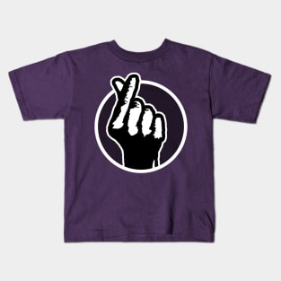 Finger Heart (purple) Kids T-Shirt